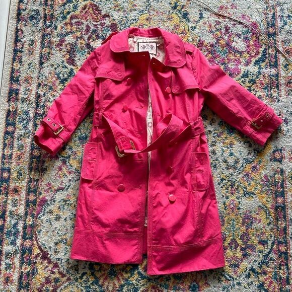 Y2k Juicy Couture double breasted pink trench coat - Picture 3 of 8